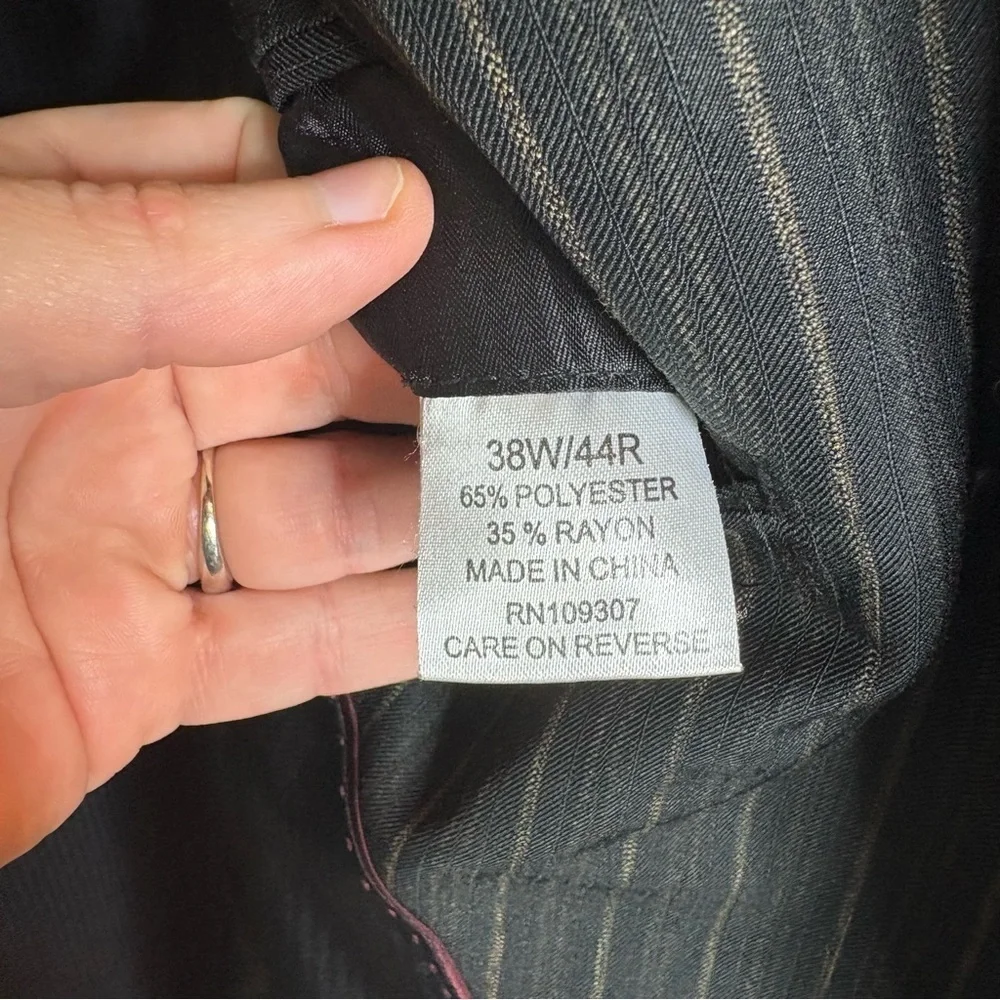 Giorgio Ferraro Classic Black Pinstripe Men's Blazer Size 44R